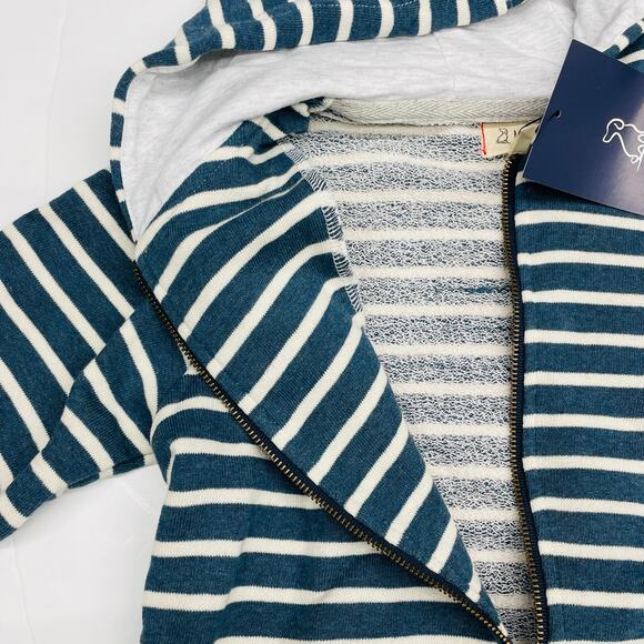 NWT Me & Henry 6/12M Blue Stripe Parsons Hoodie - Picture 5 of 7